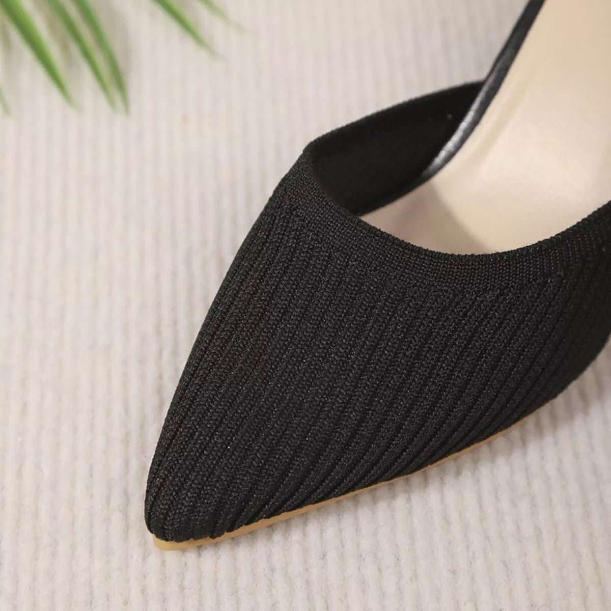 Crowned Energy CO. Black / 35 Trendsi Shoes & Bags/Crossbody Bags Point Toe Flare Heels Sandals