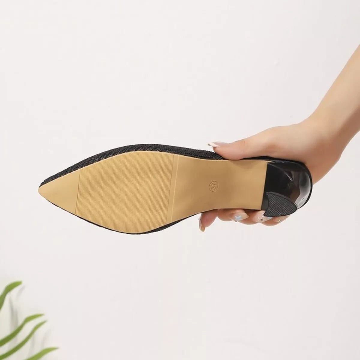 Crowned Energy CO. Black / 35 Trendsi Shoes & Bags/Crossbody Bags Point Toe Flare Heels Sandals