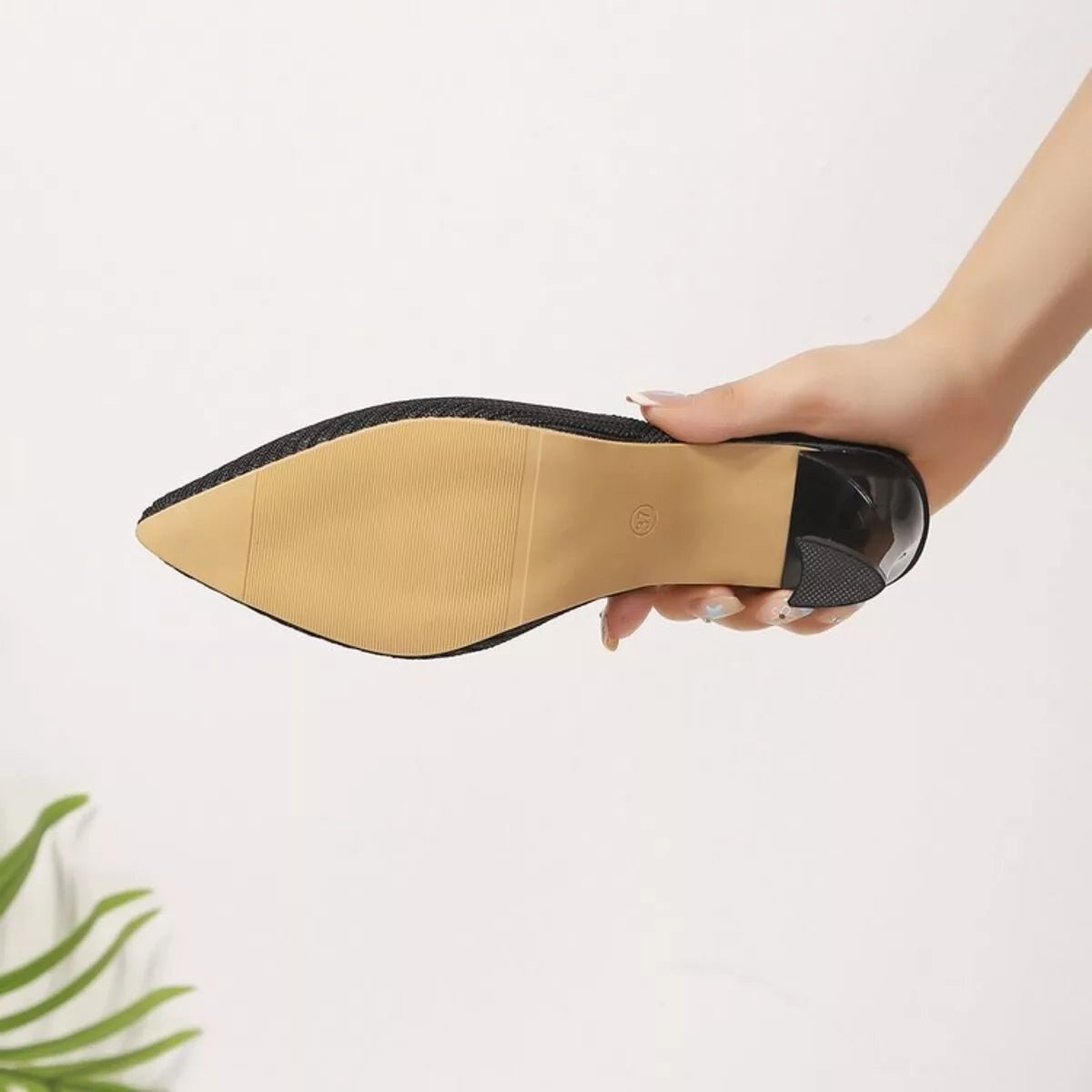 Crowned Energy CO. Black / 35 Trendsi Shoes & Bags/Crossbody Bags Point Toe Flare Heels Sandals