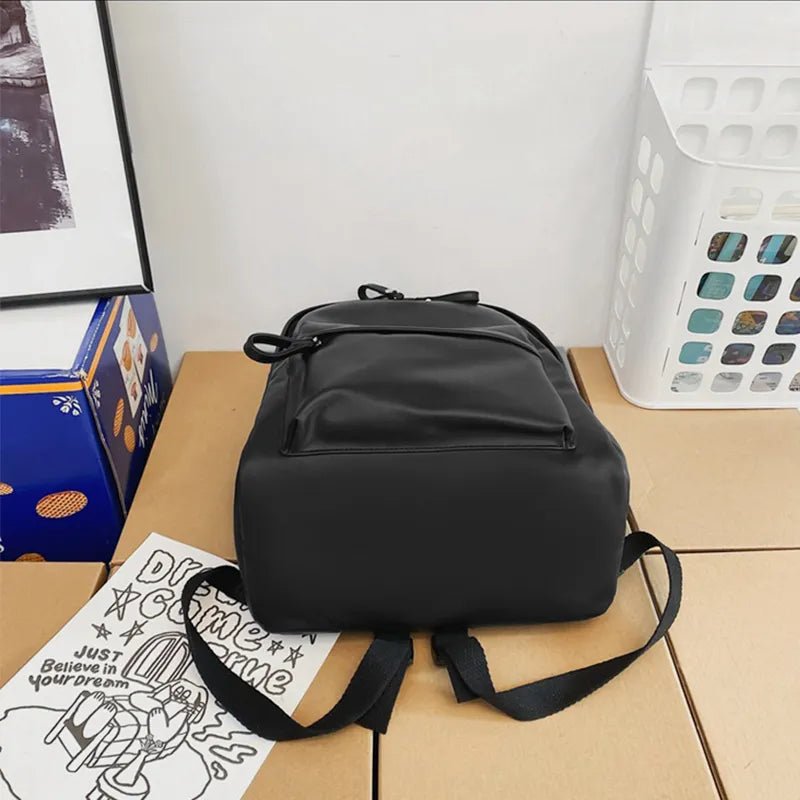 PU Leather Zip Backpack Bag - Crowned Energy CO.
