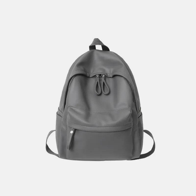 PU Leather Zip Backpack Bag - Crowned Energy CO.