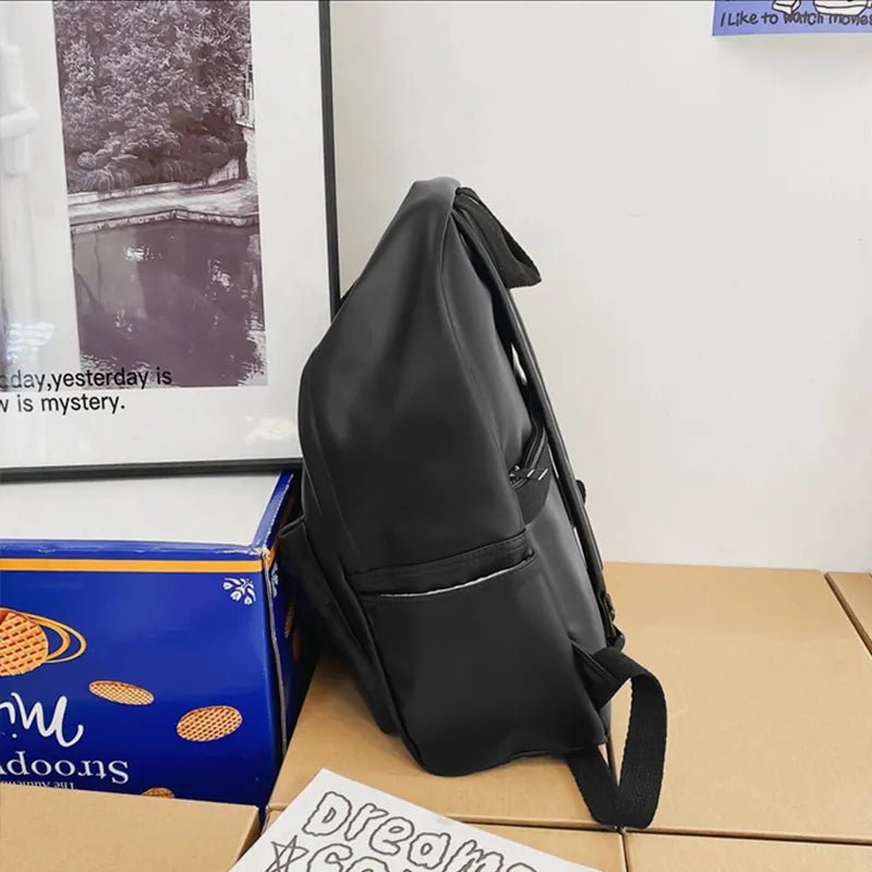PU Leather Zip Backpack Bag - Crowned Energy CO.