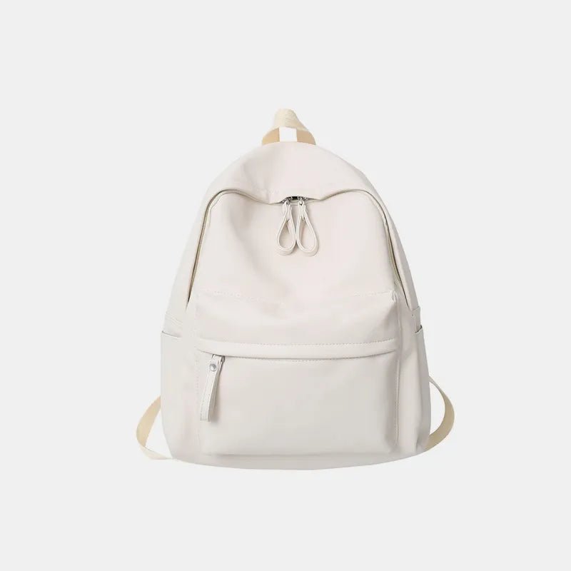 PU Leather Zip Backpack Bag - Crowned Energy CO.
