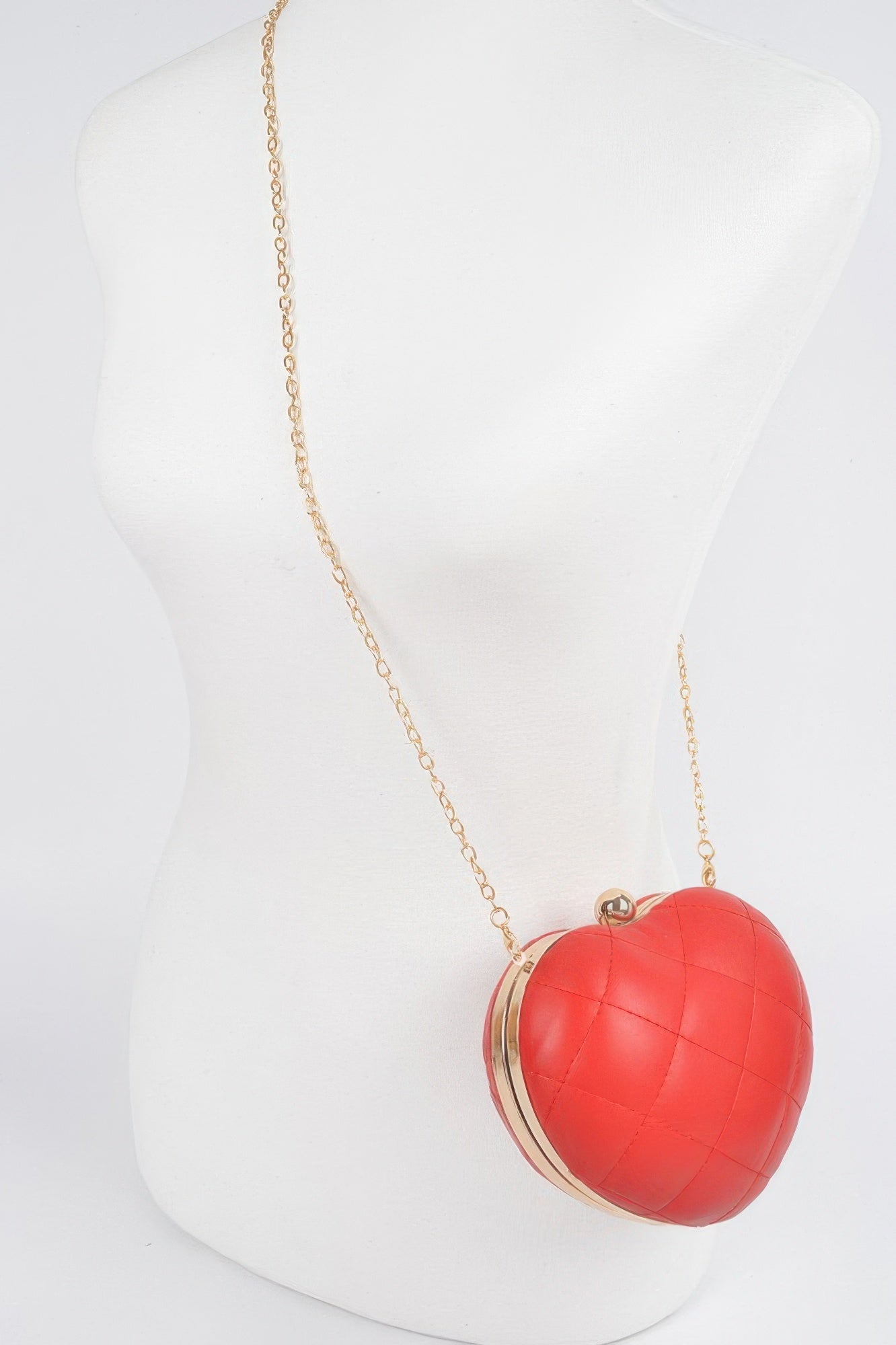 Quilted Heart Crossbody Bag - Crowned Energy CO.