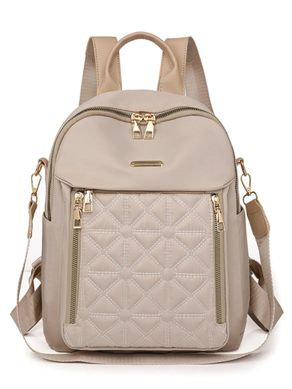 Crowned Energy CO. Black / One Size Trendsi Accessories Quilted Oxford Cloth Backpack Bag