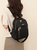 Crowned Energy CO. Black / One Size Trendsi Accessories Quilted Oxford Cloth Backpack Bag
