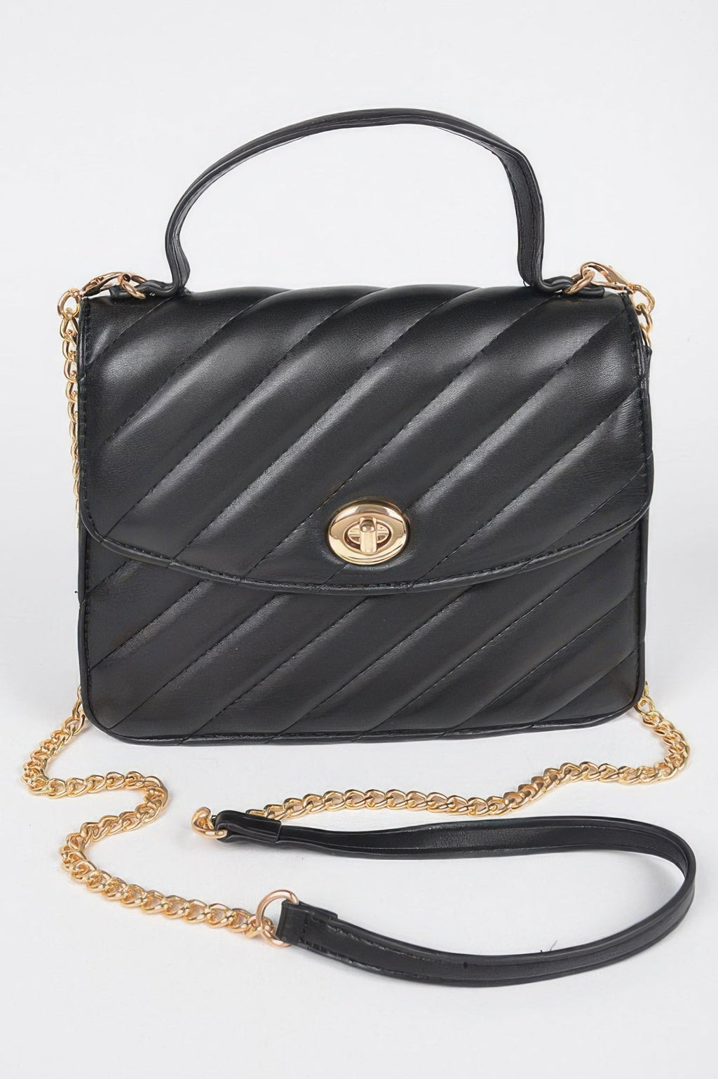 Quilted Top Handle Flap Bag - Crowned Energy CO.