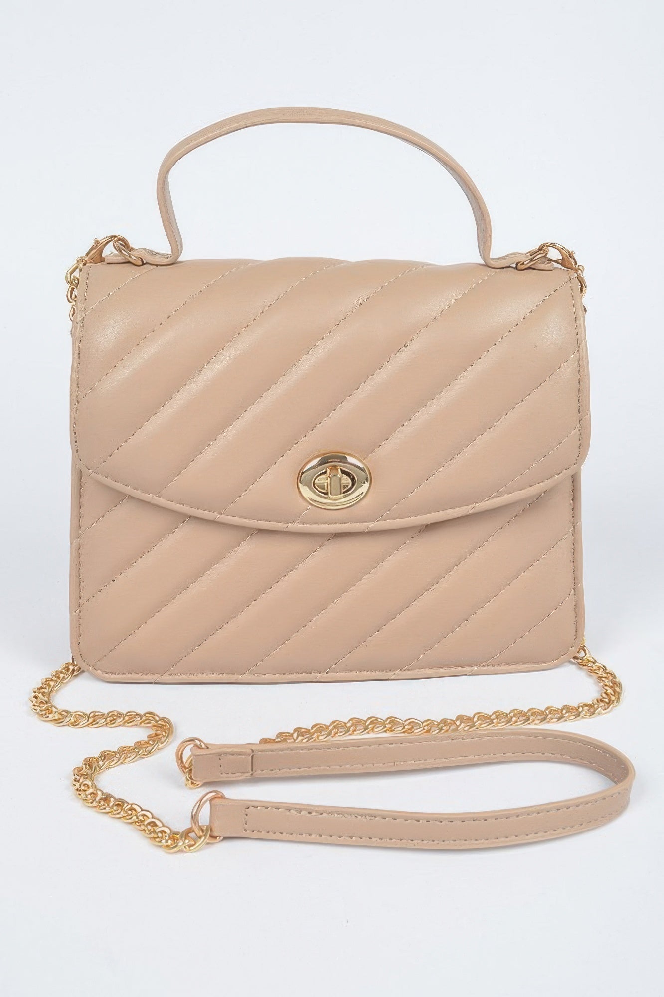 Quilted Top Handle Flap Bag - Crowned Energy CO.