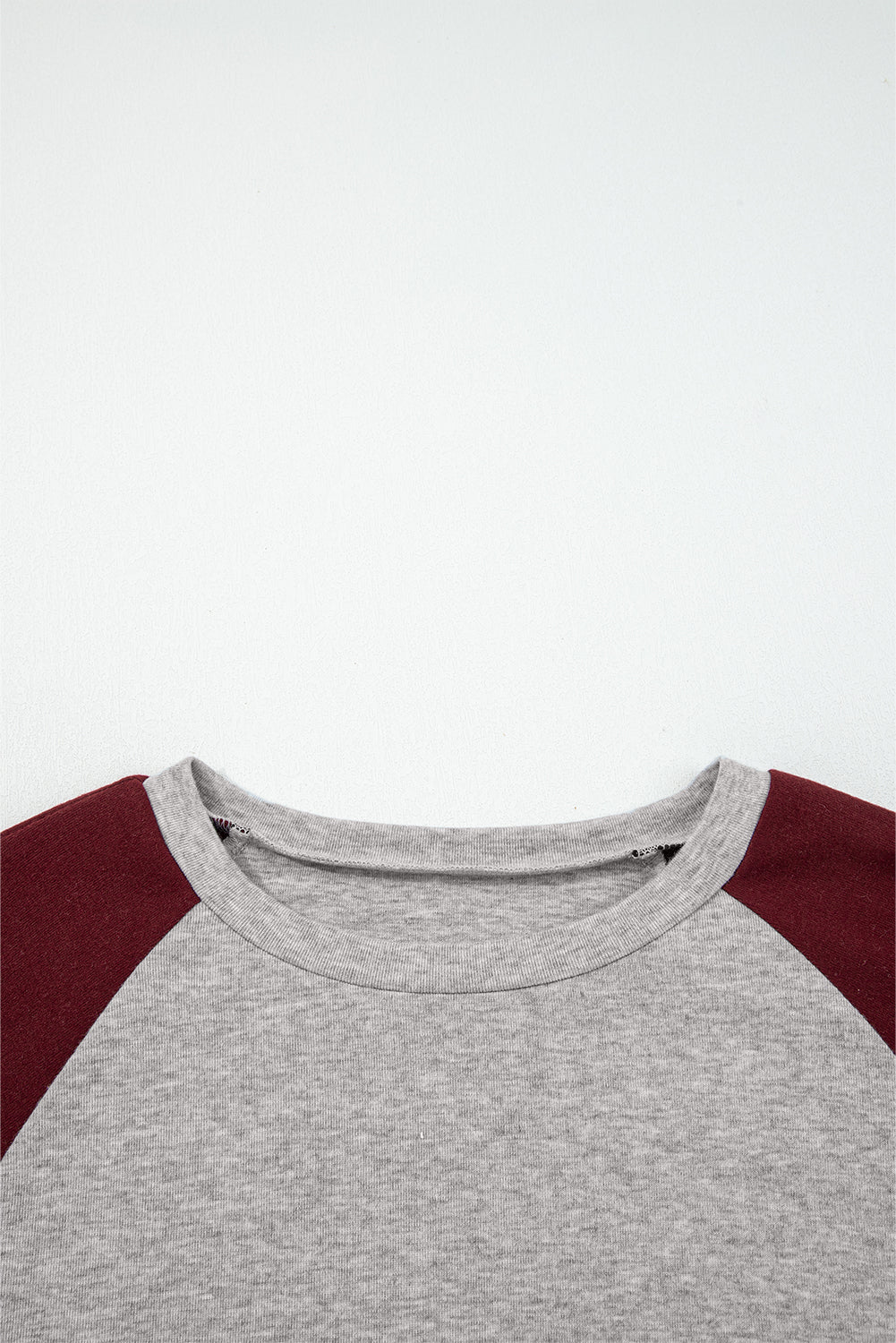 Red Dahlia Colorblock Raglan Long Sleeve T Shirt - Crowned Energy CO.