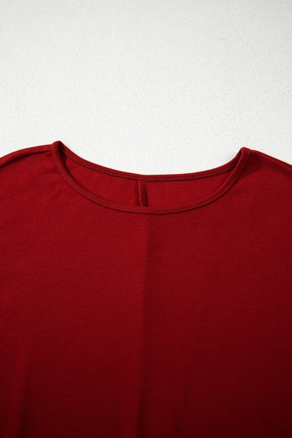 Red Dahlia Solid Color Extended Cuffs Long Sleeve Top - Crowned Energy CO.