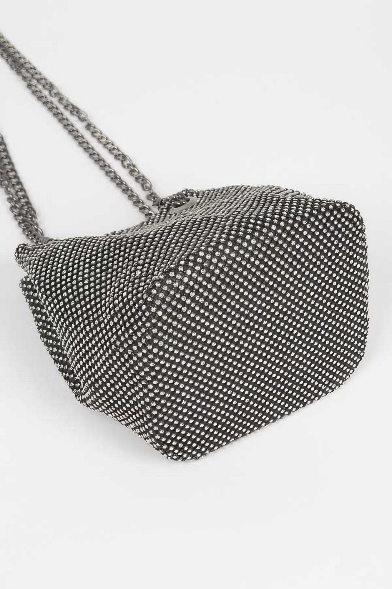 Rhinestone Bucket Chain Bag - Crowned Energy CO.