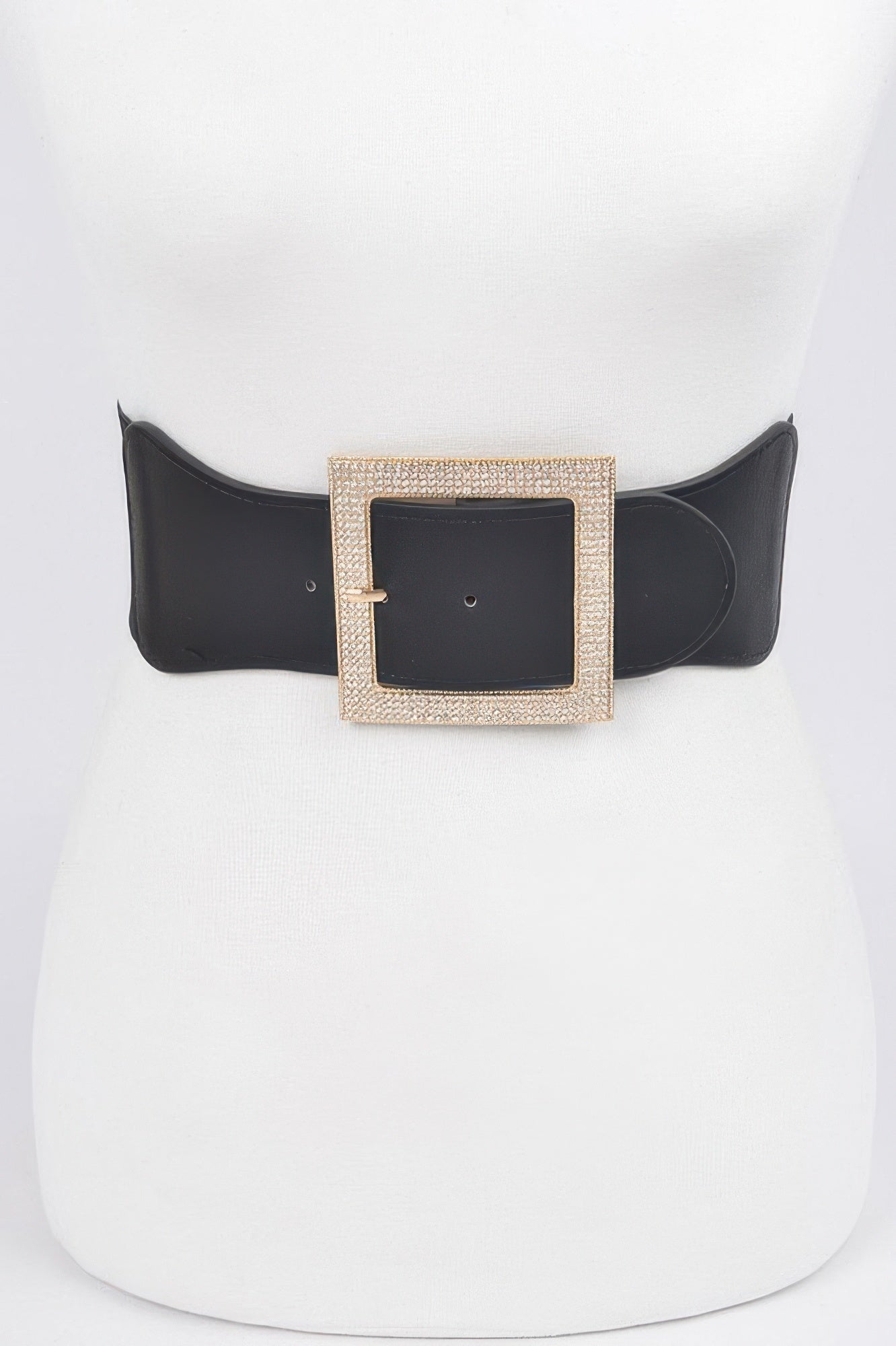 Rhinestone Buckle Elastic Belt - Crowned Energy CO.