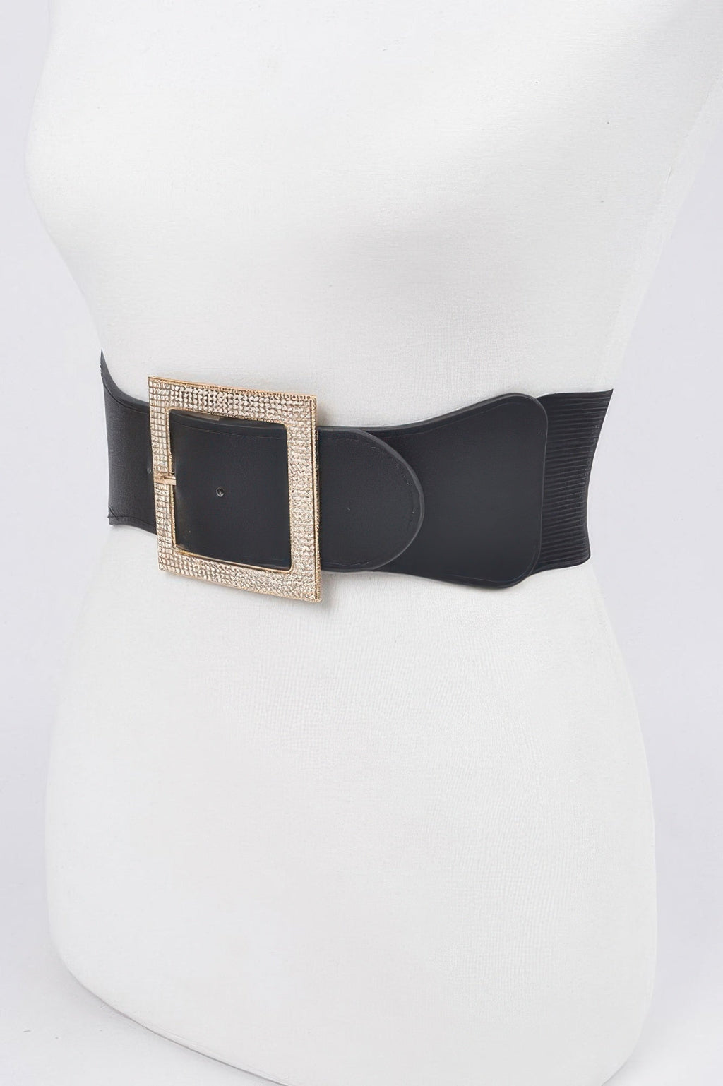 Rhinestone Buckle Elastic Belt - Crowned Energy CO.