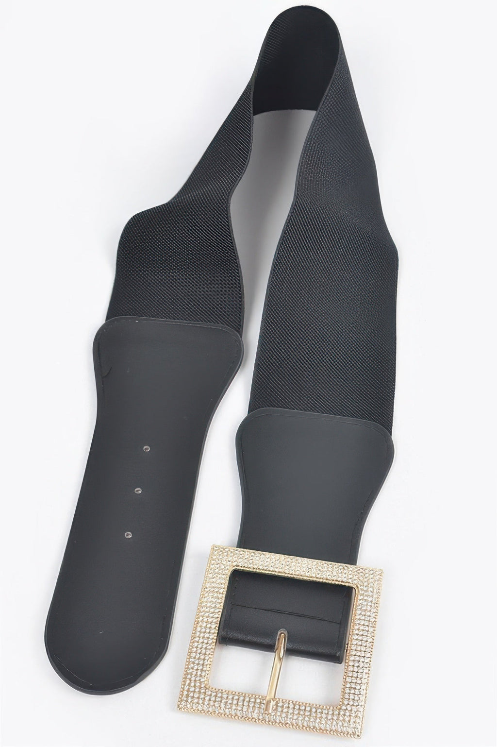 Rhinestone Buckle Elastic Belt - Crowned Energy CO.