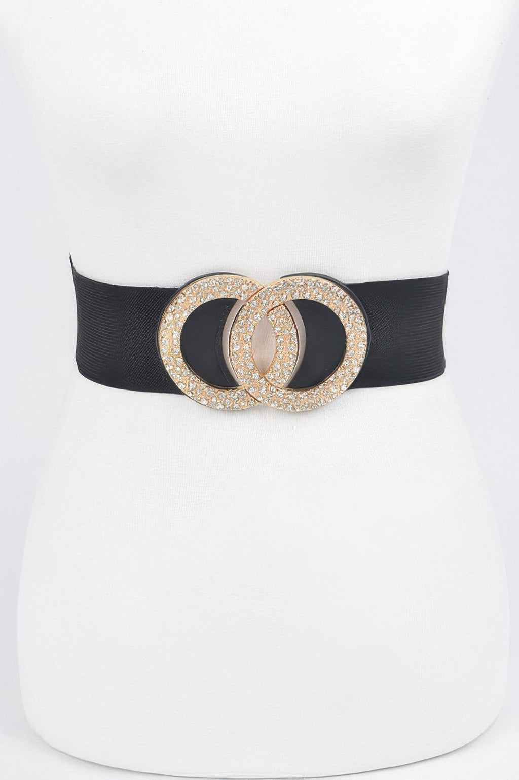 Rhinestone Buckle Plus Size Elastic Belt - Crowned Energy CO.