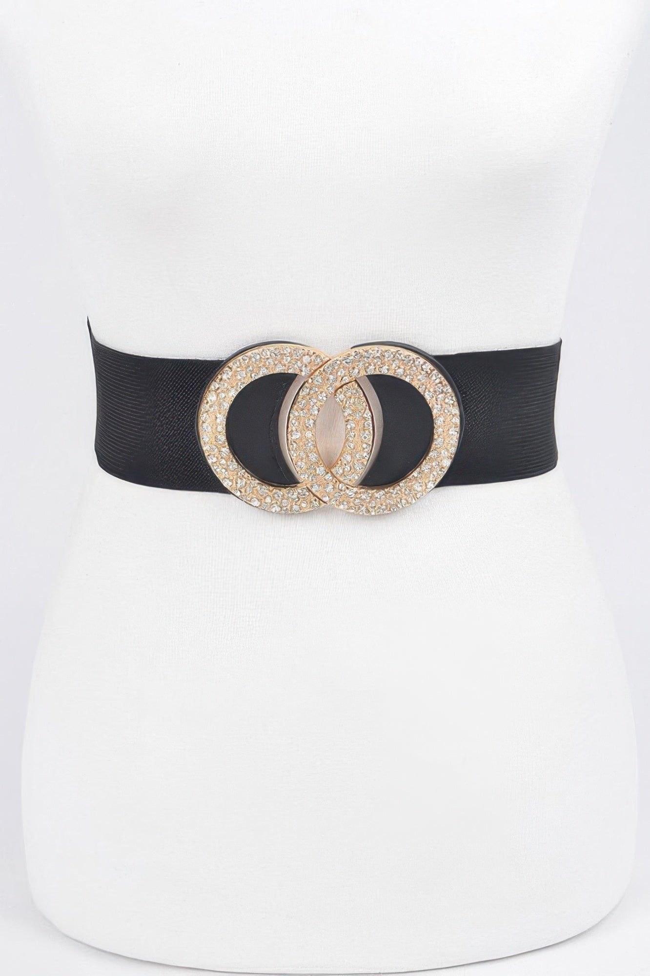 Rhinestone Buckle Plus Size Elastic Belt - Crowned Energy CO.