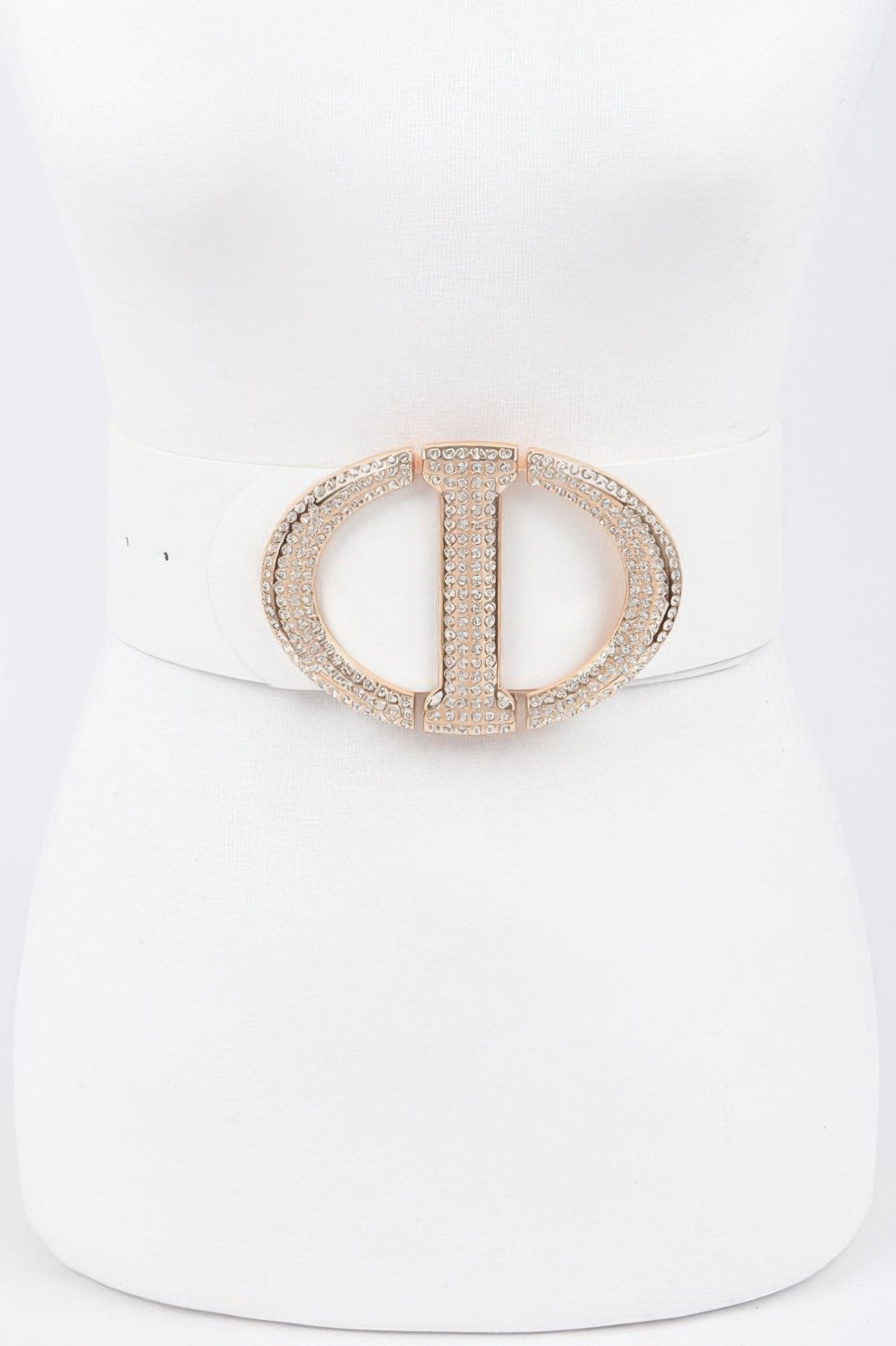 Rhinestone Buckle Waist Belt - Crowned Energy CO.
