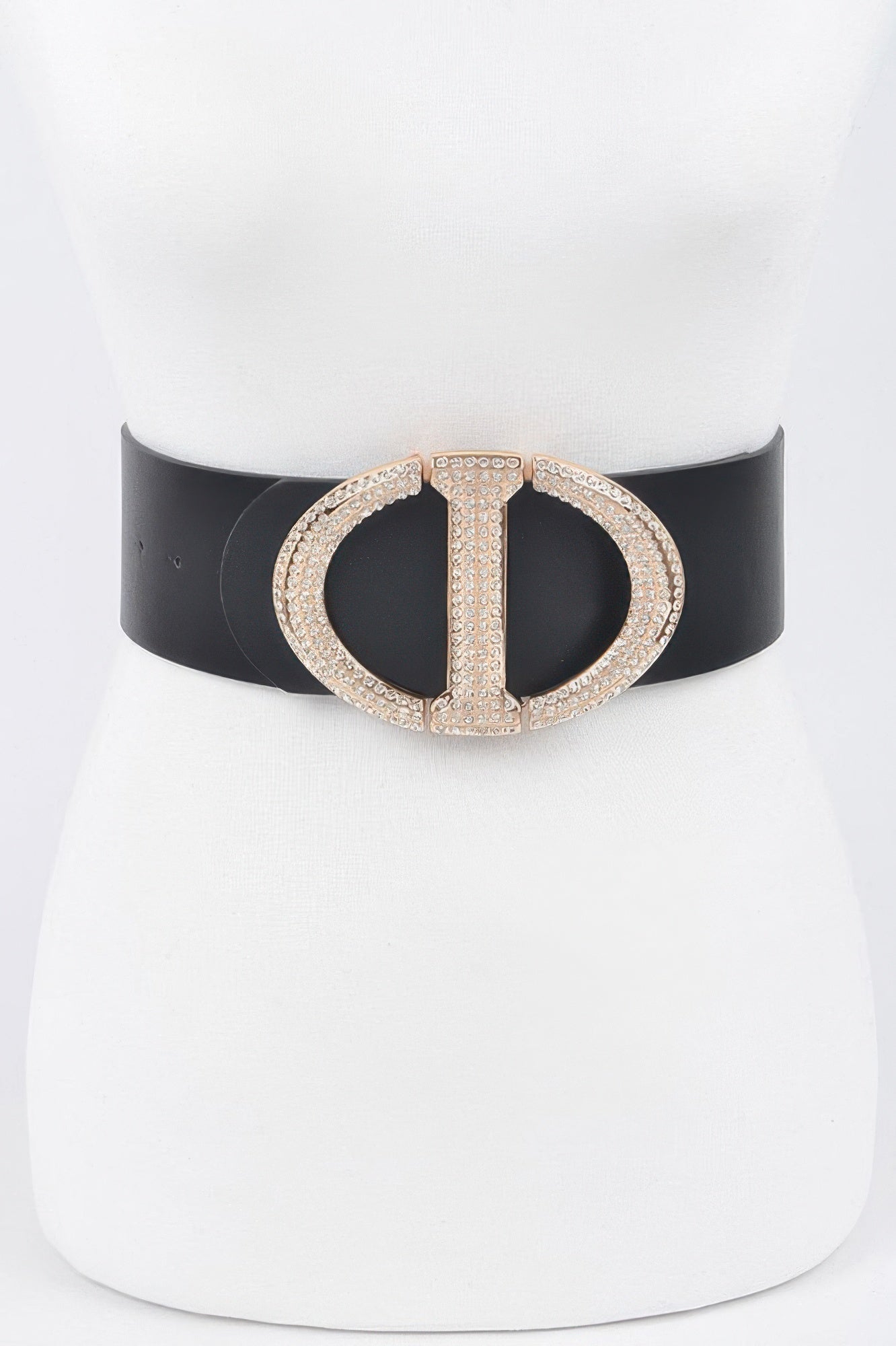Rhinestone Buckle Waist Belt - Crowned Energy CO.