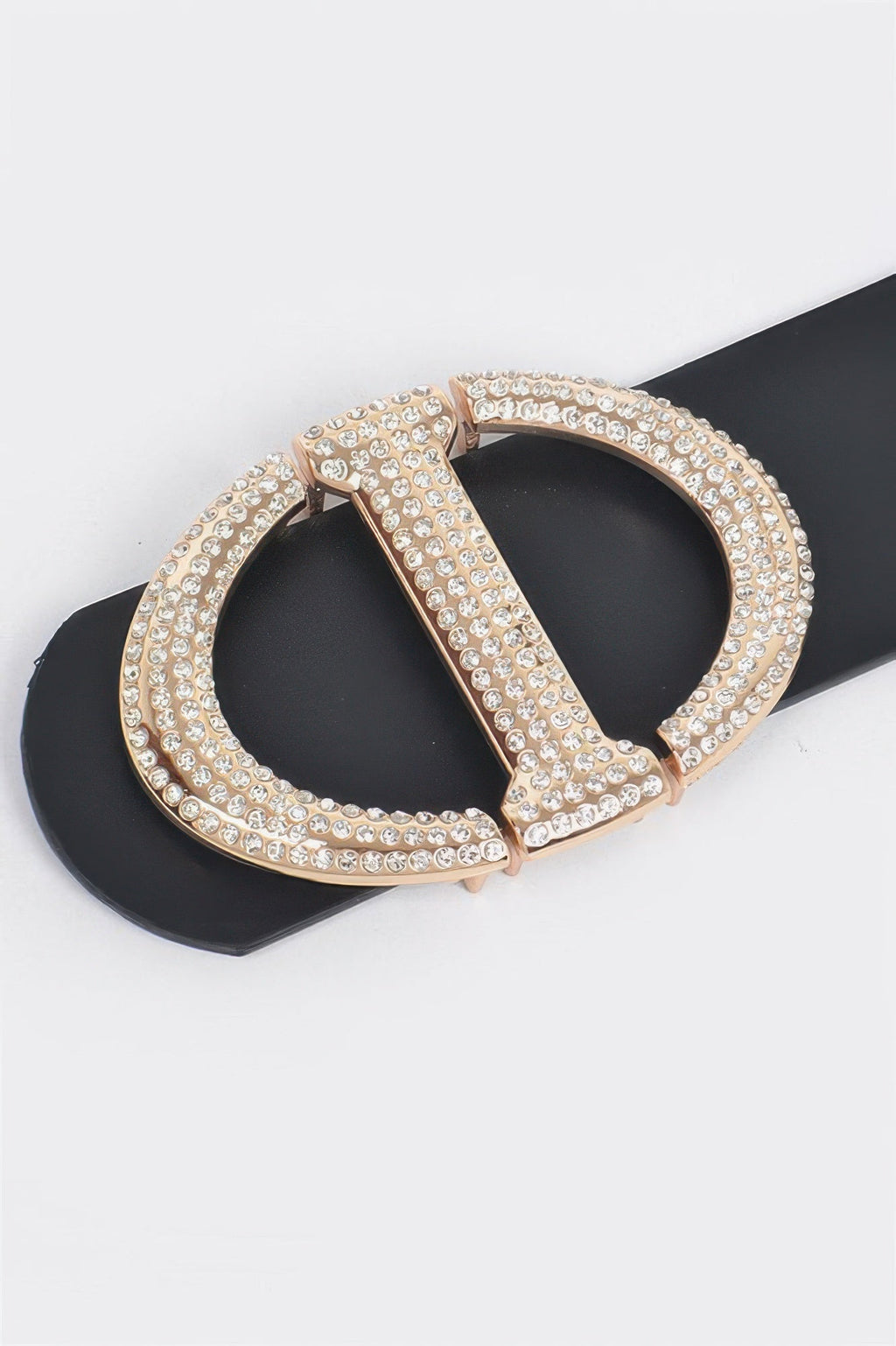 Rhinestone Buckle Waist Belt - Crowned Energy CO.