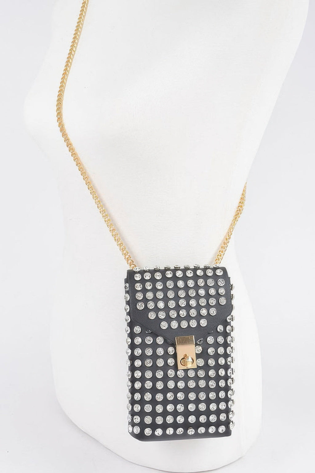 Rhinestone Cellphone Crossbody Belt Bag - Crowned Energy CO.