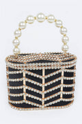 Rhinestone Metal Frame Clutch - Crowned Energy CO.