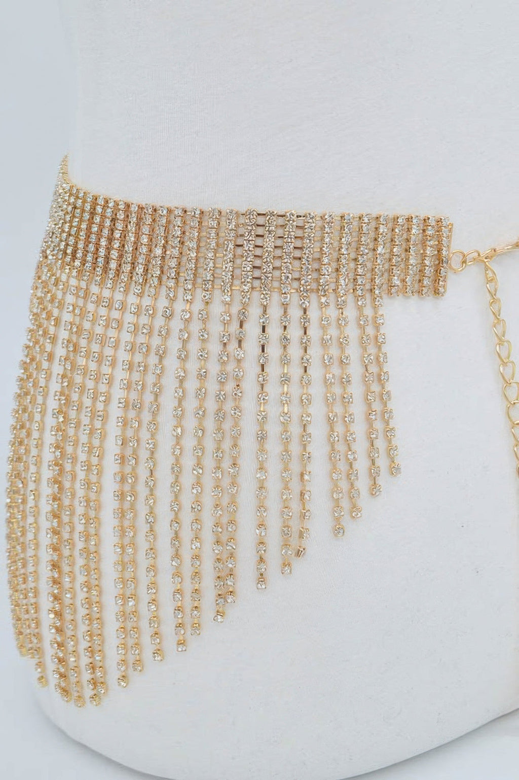 Rhinestone Multi Layered Drop Belt - Crowned Energy CO.