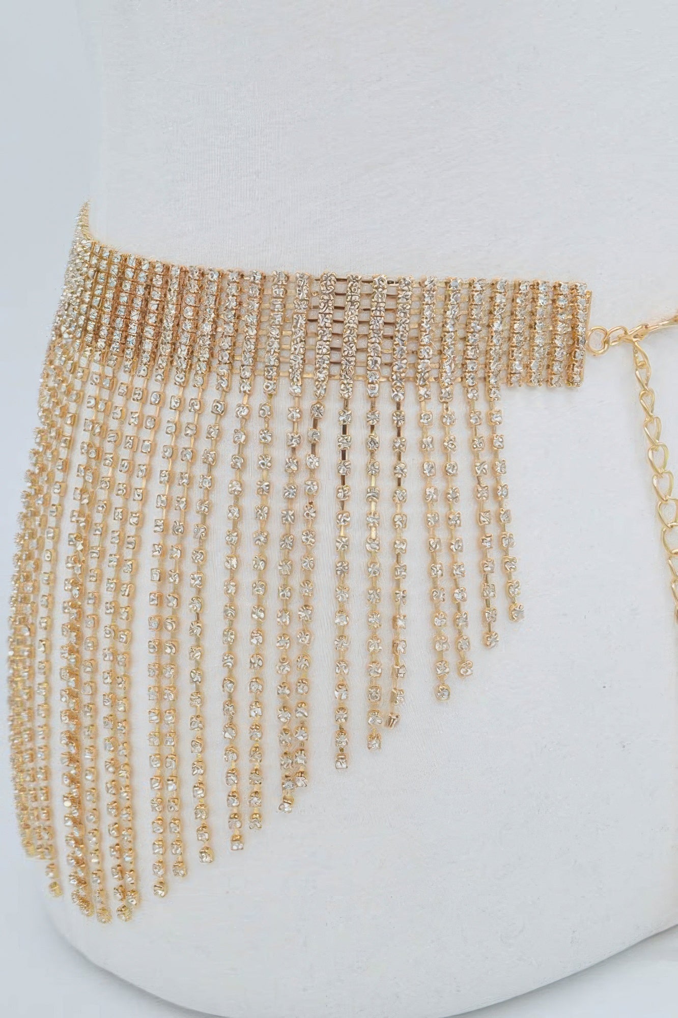 Rhinestone Multi Layered Drop Belt - Crowned Energy CO.