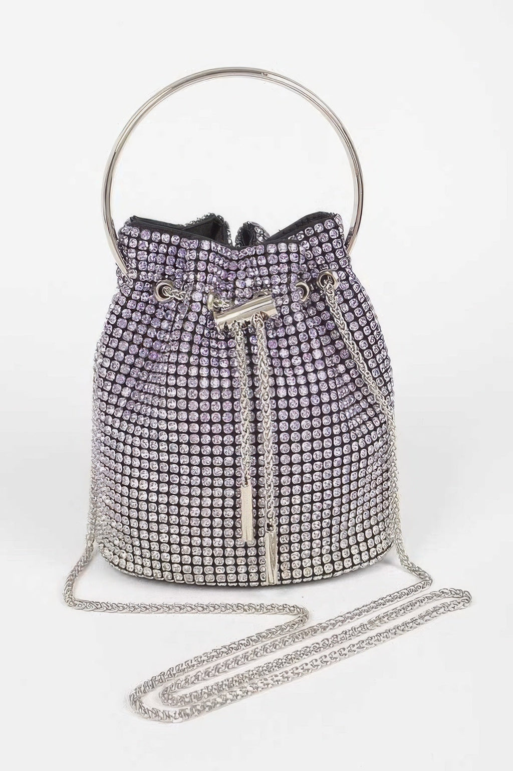 Rhinestone Ombre Bucket Bag - Crowned Energy CO.