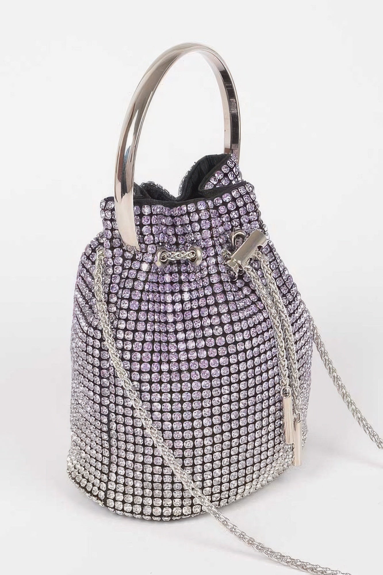 Rhinestone Ombre Bucket Bag - Crowned Energy CO.