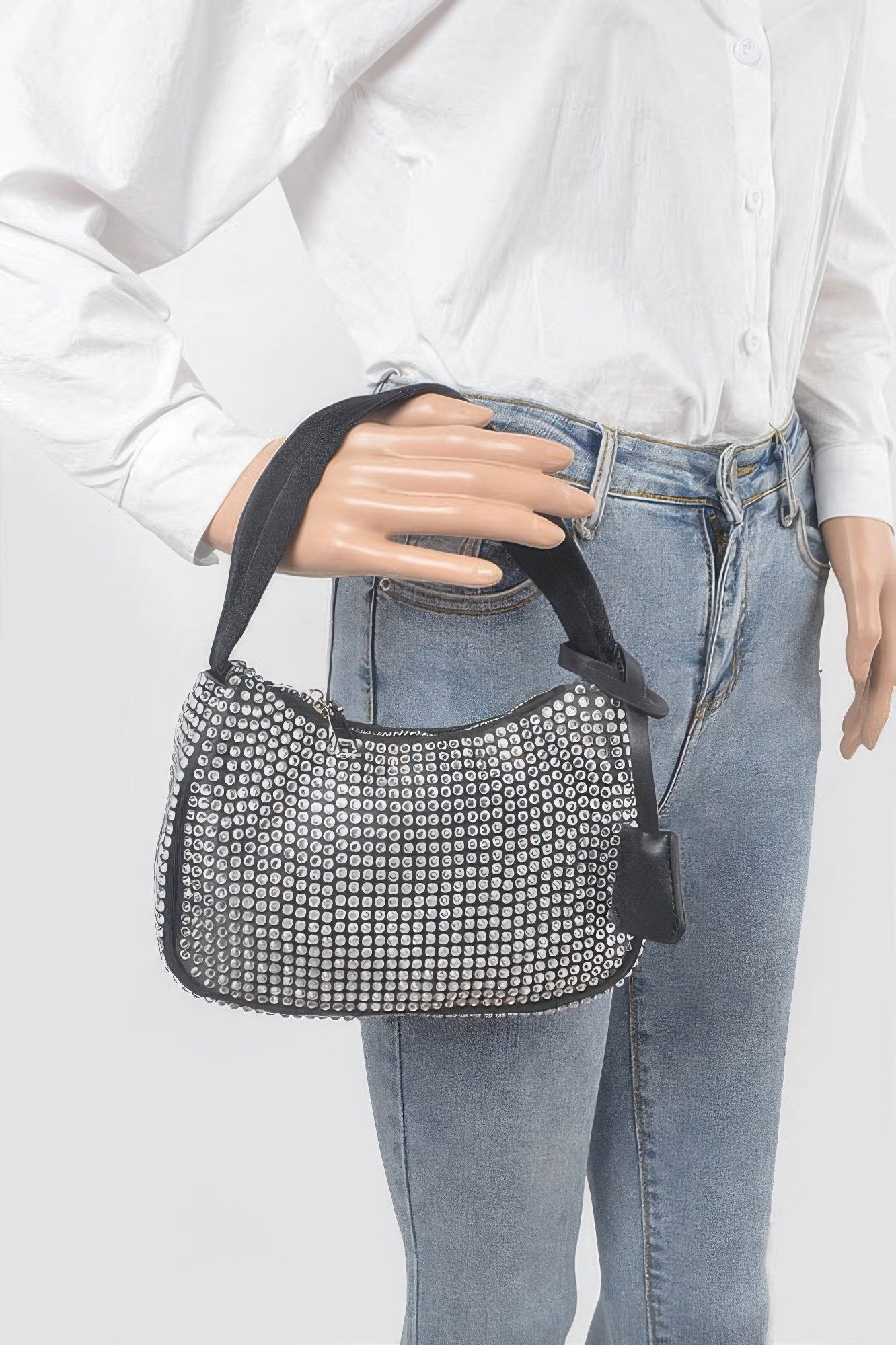 Rhinestone Simple Shoulder Bag - Crowned Energy CO.