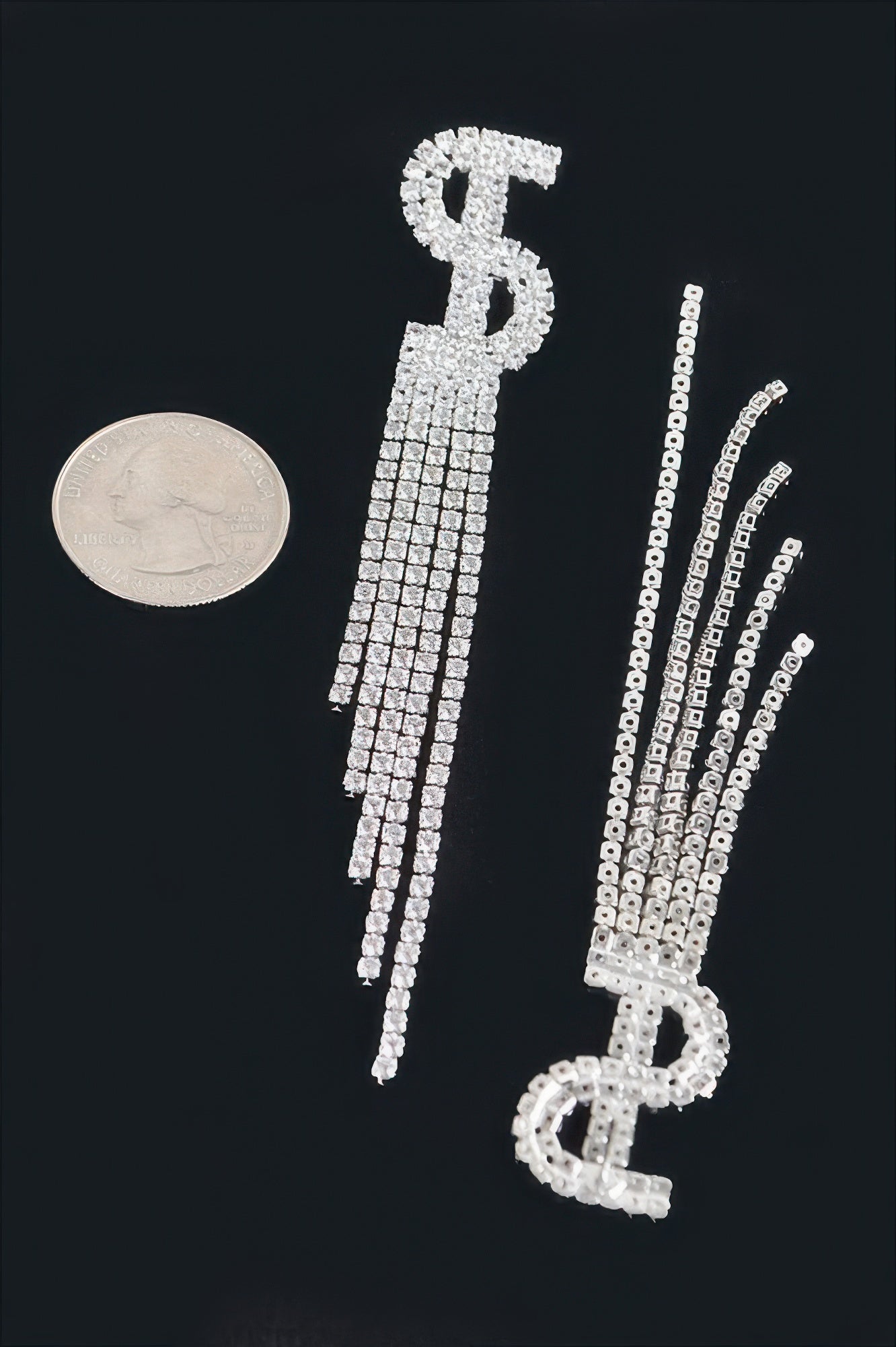 Rhinestone Tassel Earring - Crowned Energy CO.