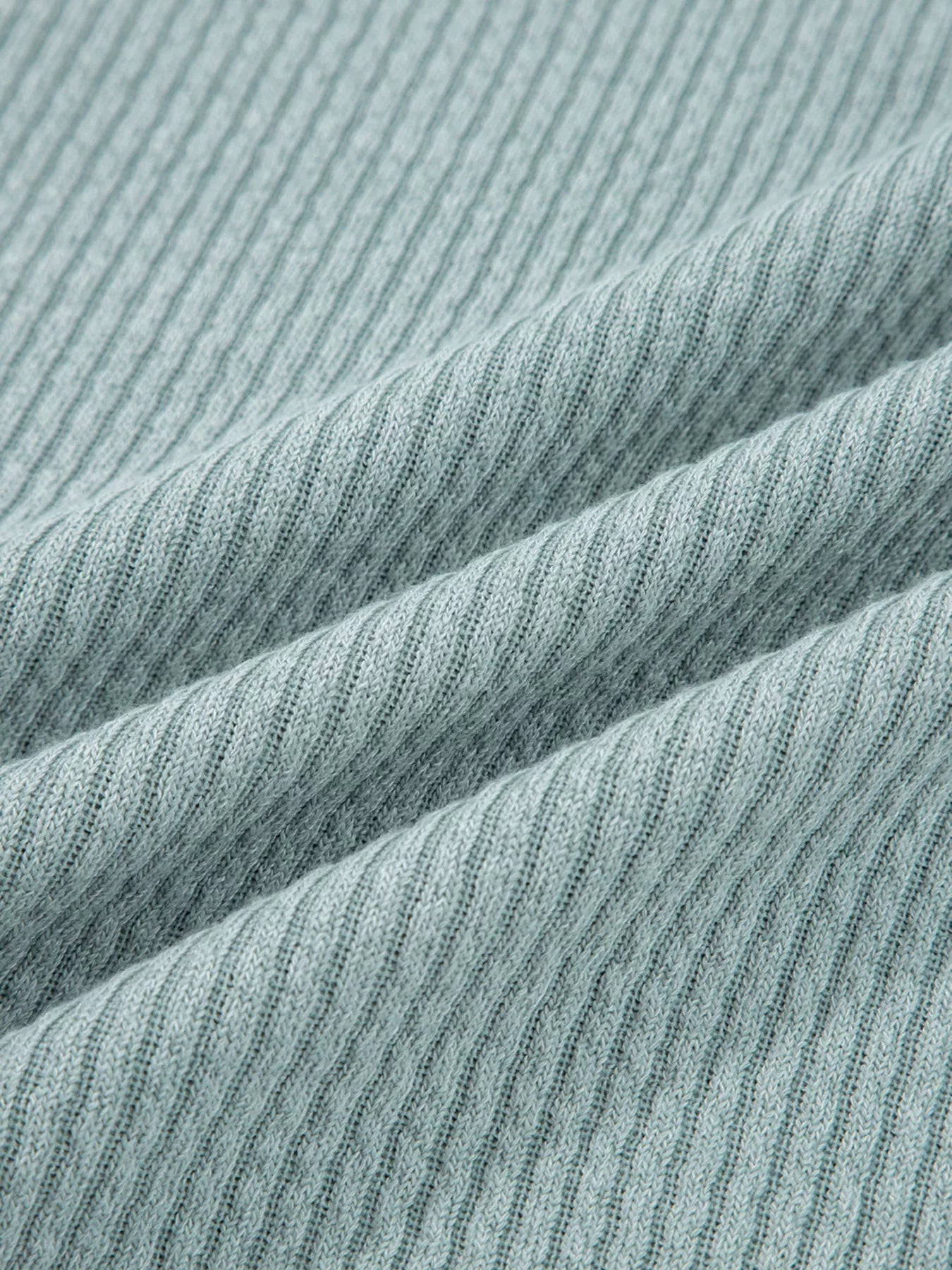 Crowned Energy CO. Sage / S Trendsi Tops/Sweatshirts & Hoodies Ribbed Drop Shoulder Knit Hoodie