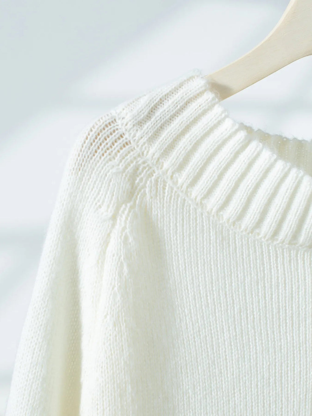 Crowned Energy CO. White / S Trendsi Sweaters & Cardigans/Cardigans Ribbed Knit Boat Neck Sweater