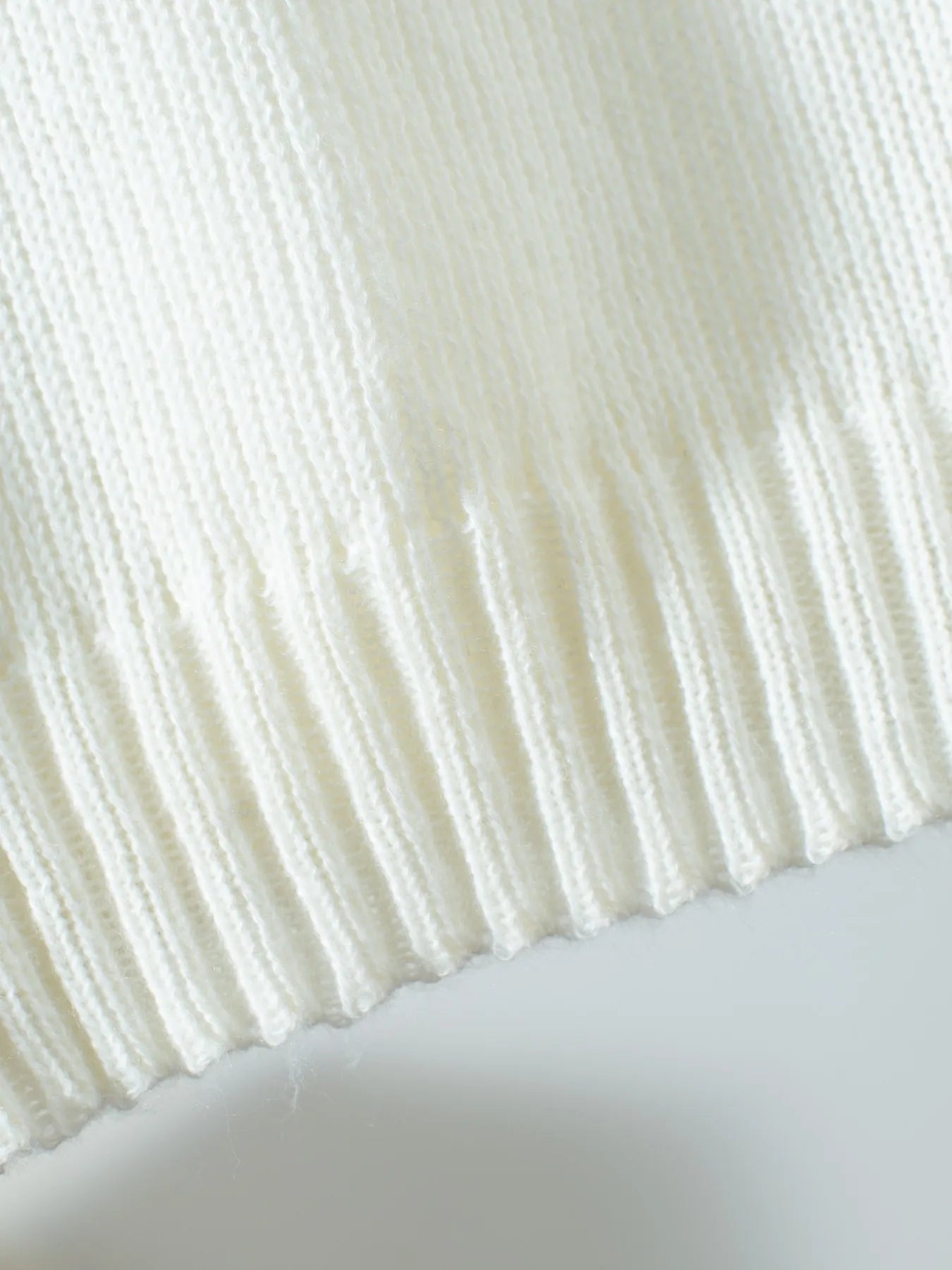 Crowned Energy CO. White / S Trendsi Sweaters & Cardigans/Cardigans Ribbed Knit Boat Neck Sweater