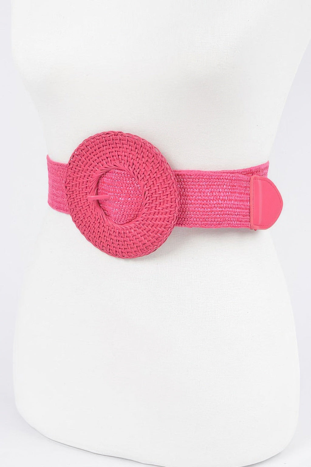 Round Handmade Bamboo Buckle Elastic Belt - Crowned Energy CO.