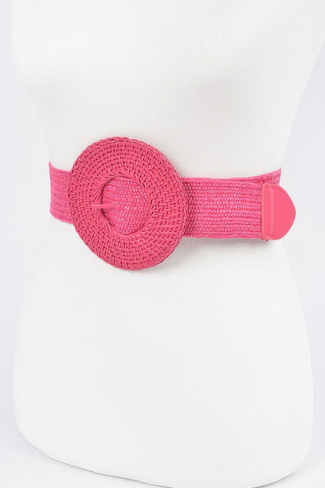 Round Handmade Bamboo Buckle Elastic Belt - Crowned Energy CO.