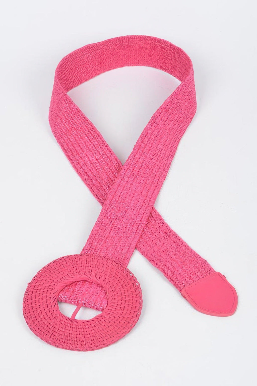 Round Handmade Bamboo Buckle Elastic Belt - Crowned Energy CO.