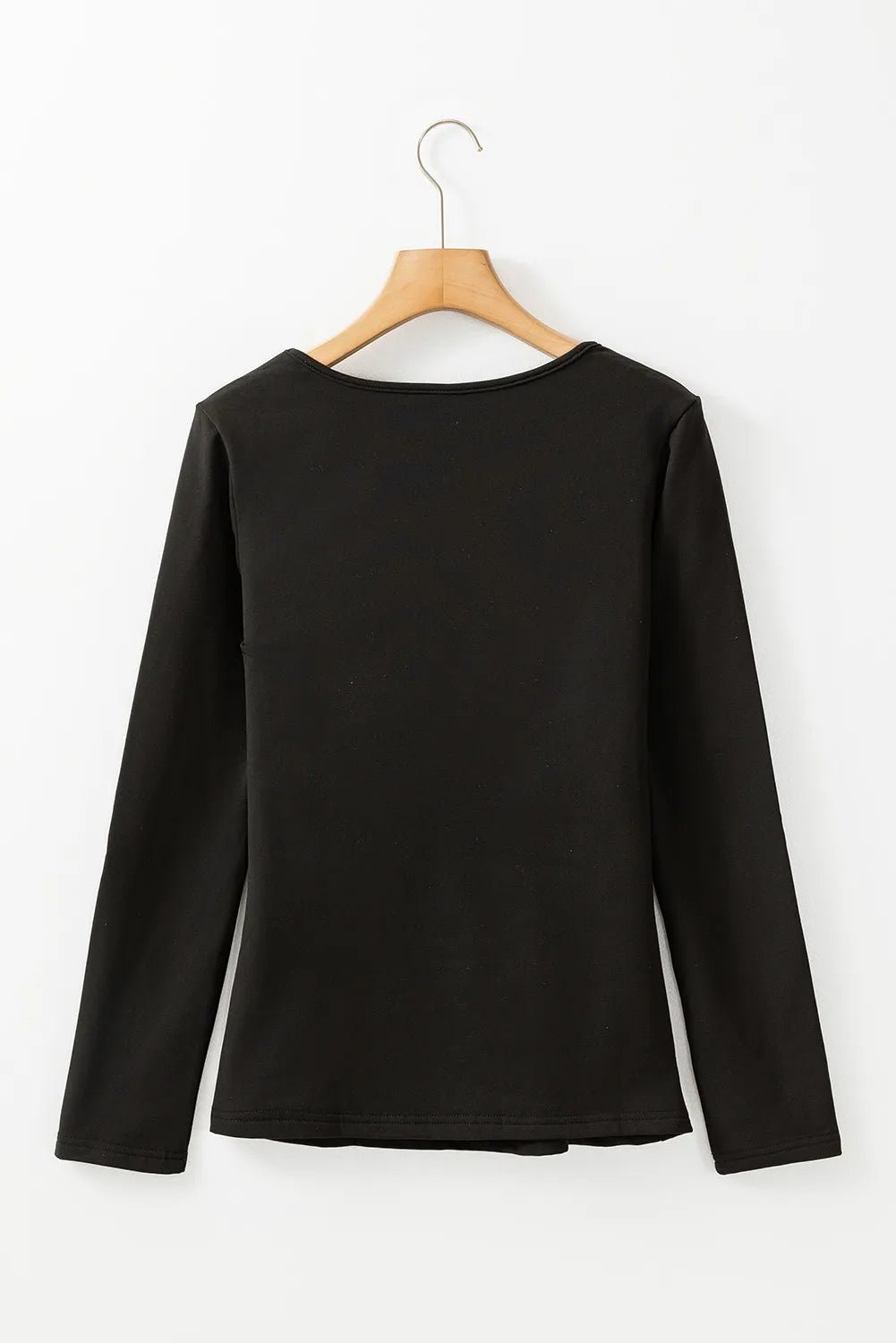 Crowned Energy CO. Black / S Trendsi Shirt Round Neck Long Sleeve Top