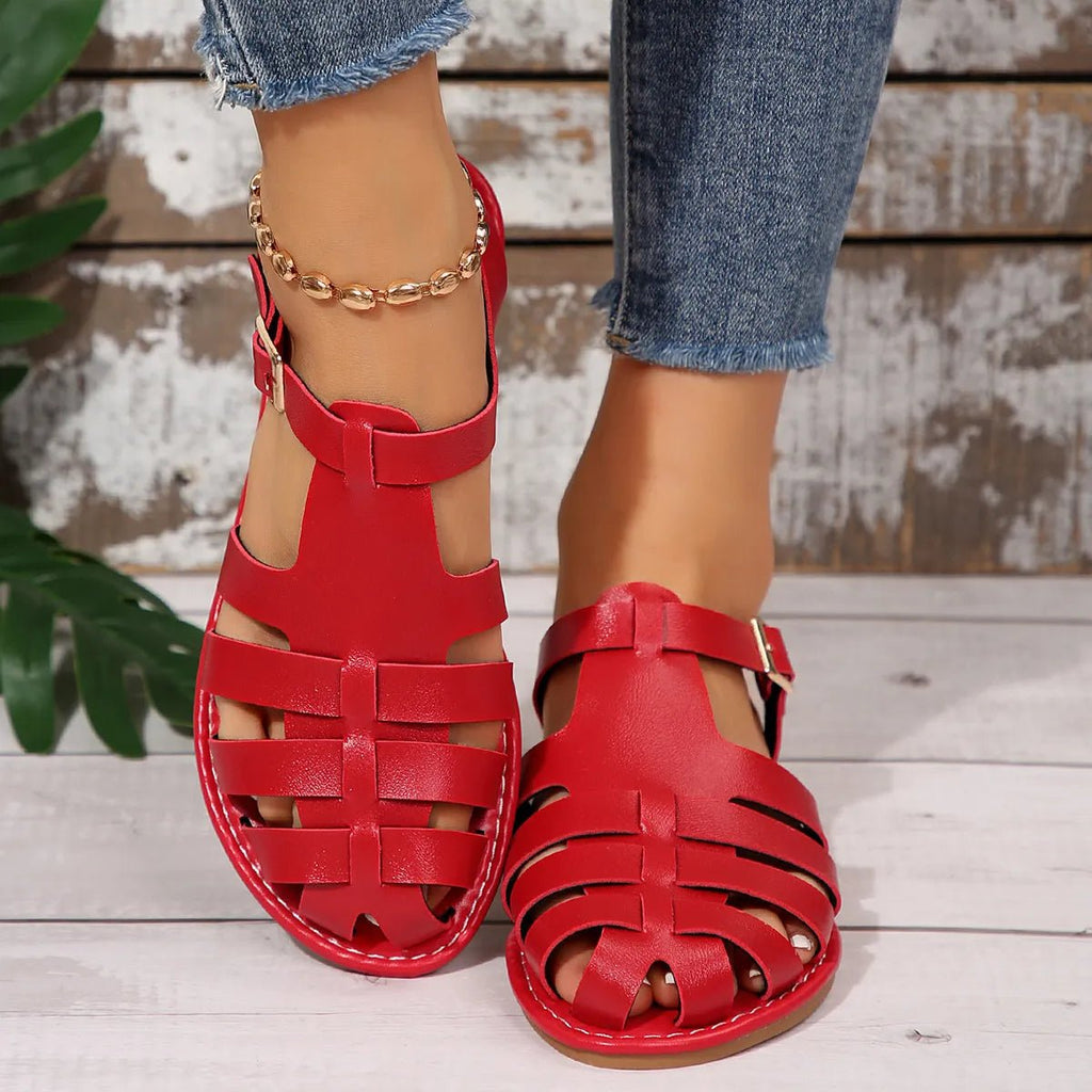 Round Toe Flats Sandals - Crowned Energy CO.