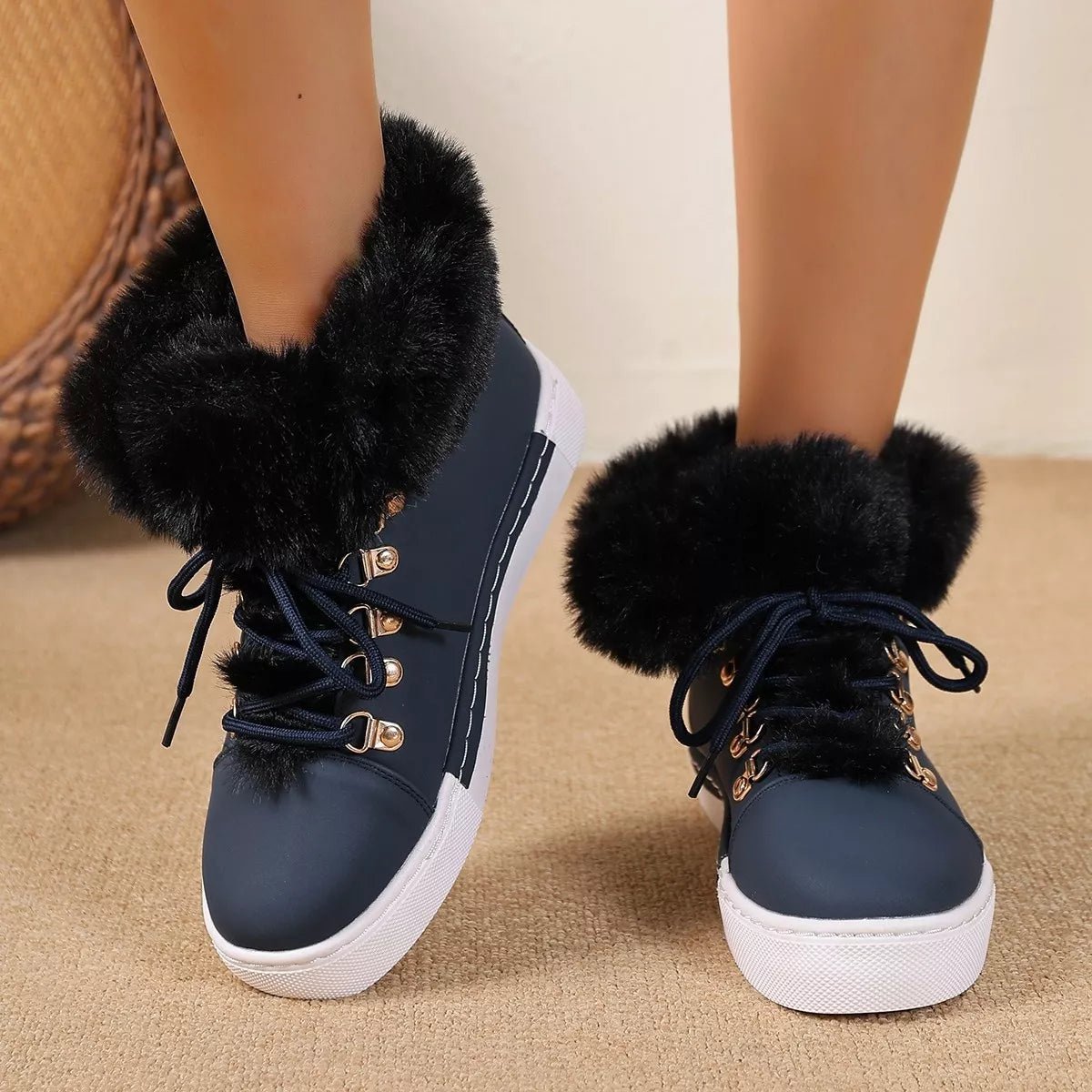 Round Toe Platform Boots - Crowned Energy CO.