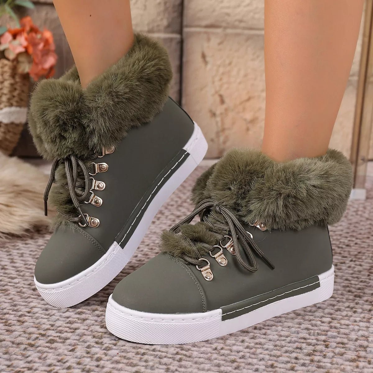 Round Toe Platform Boots - Crowned Energy CO.