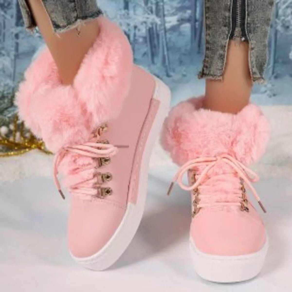 Round Toe Platform Boots - Crowned Energy CO.