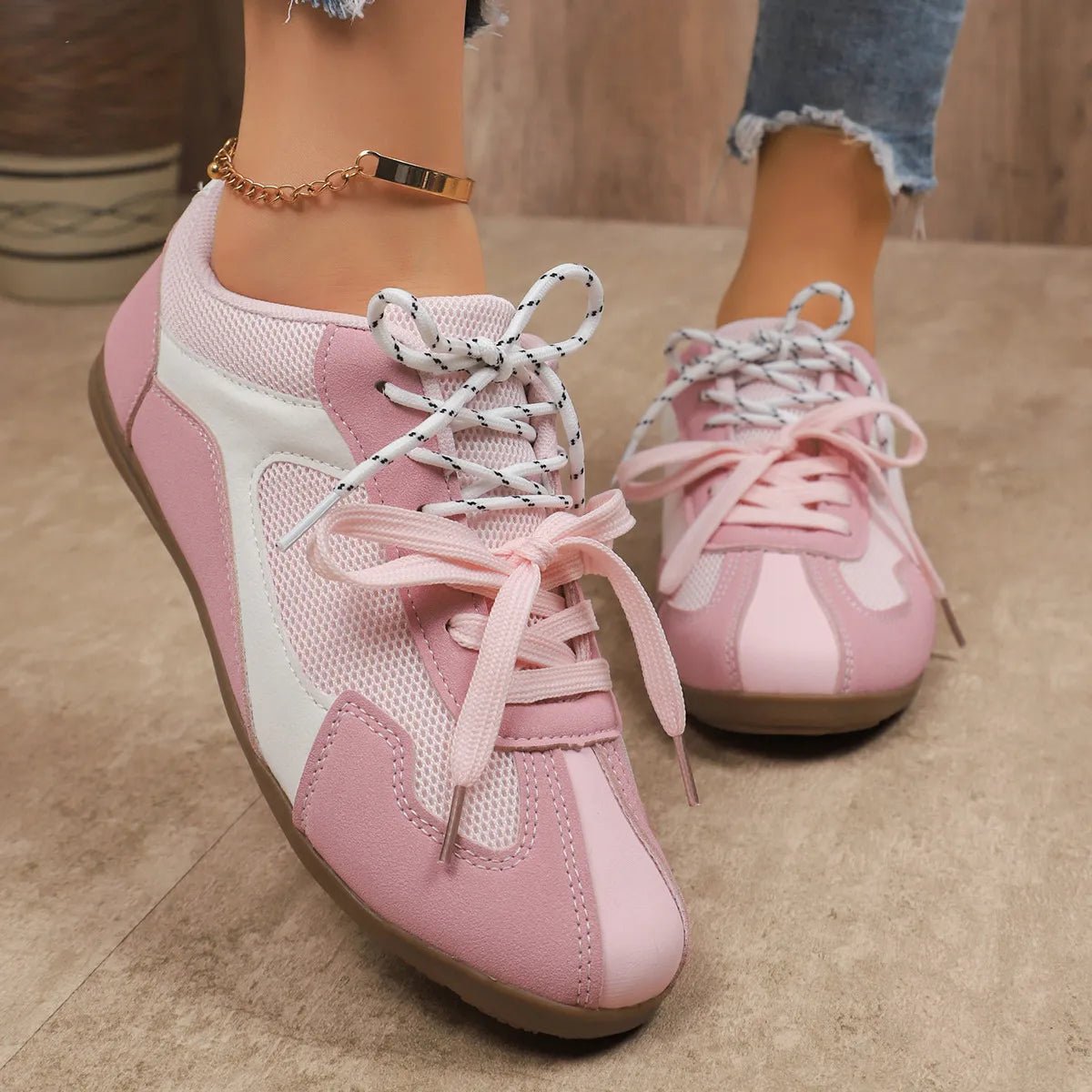 Crowned Energy CO. Pink / 36(US5) Trendsi sneakers Round Toe Platform Sneakers