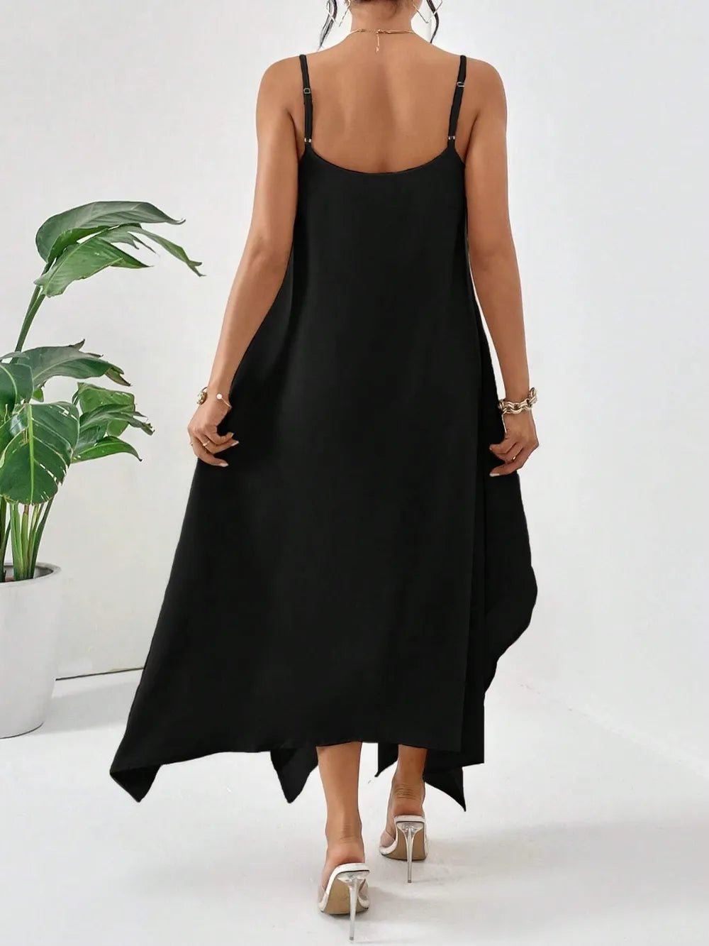 Scoop Neck Midi Cami Dress - Crowned Energy CO.