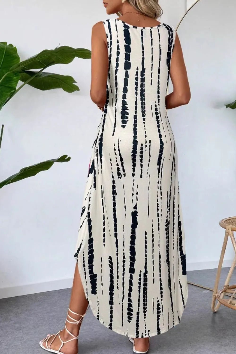 Crowned Energy CO. Hot Pink / S Trendsi Dresses Scoop Neck Sleeveless Dress with Pockets