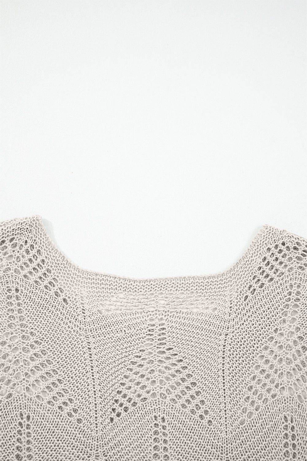 Seagrass Hollow Out Knit 7/8 Sleeve Casual Sweater - Crowned Energy CO.