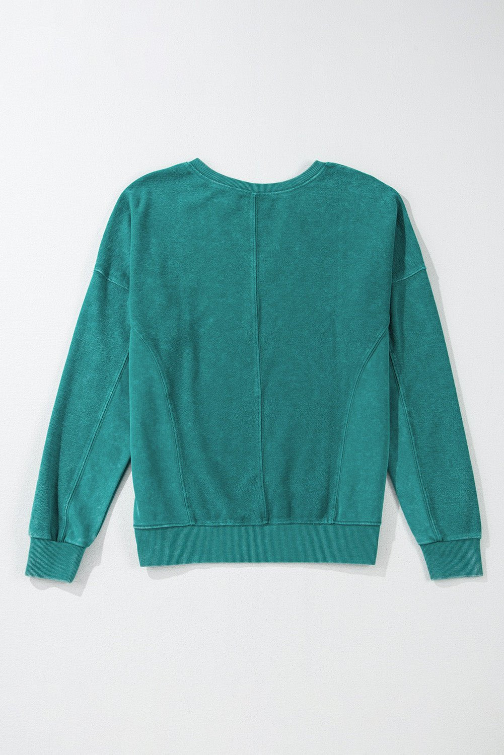 Crowned Energy CO. Skobeloff / S / 65%Polyester+35%Cotton Dear-Lover Dropshipping Tops/Sweatshirts & Hoodies Skobeloff Solid Color Notched Neck Drop Shoulder Sweatshirt