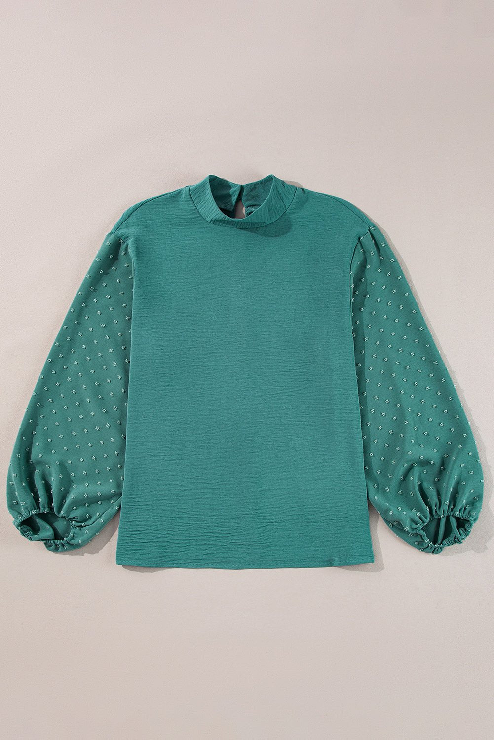 Skobeloff Swiss Dot Balloon Sleeve Loose Blouse - Crowned Energy CO.