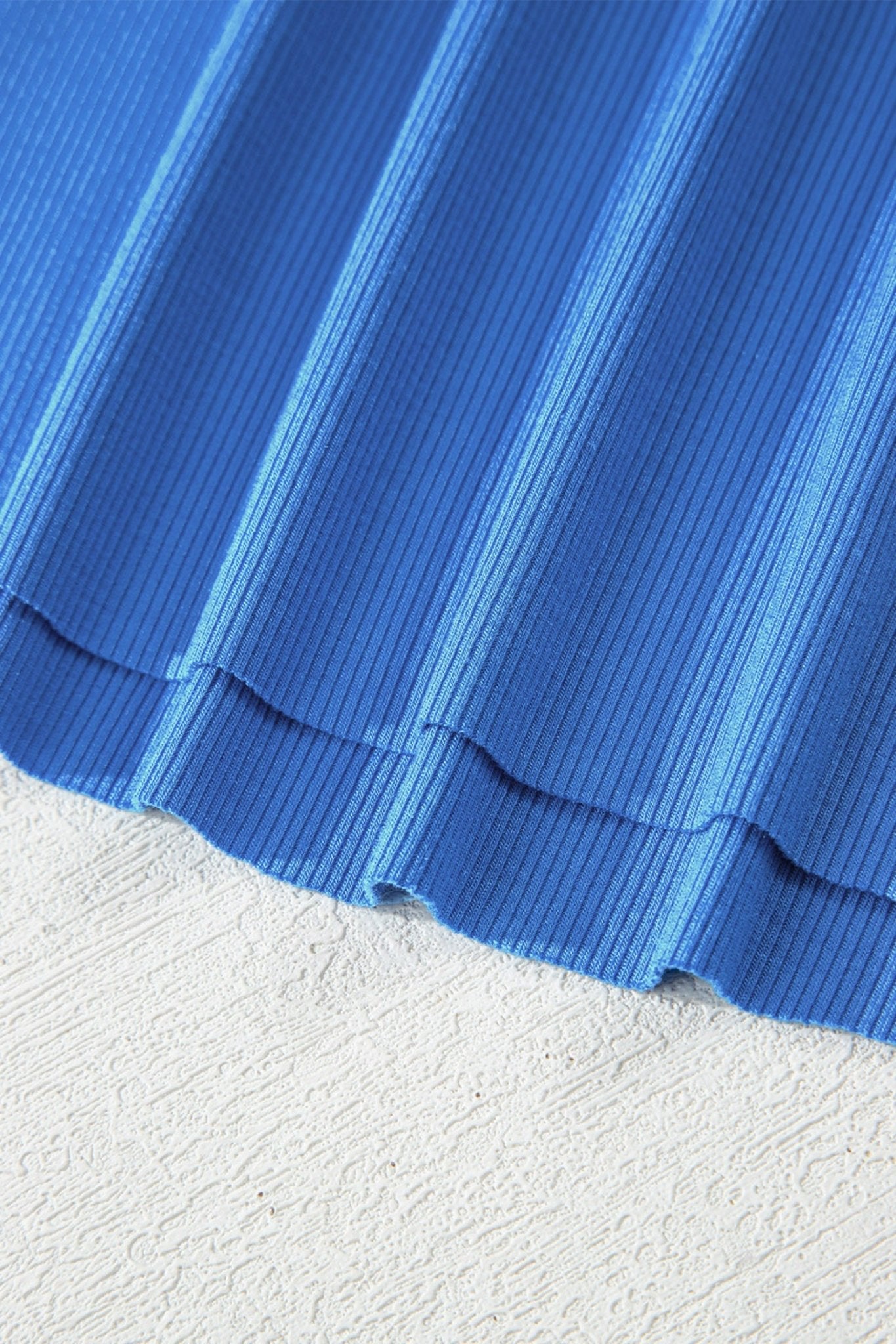 Sky Blue Slim Ribbed Tank Top and Sweatpants Set - Crowned Energy CO.
