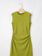 Crowned Energy CO. Light Blue / S Trendsi Dresses/Mini Dresses Sleeveless Ribbed Bodycon Dress